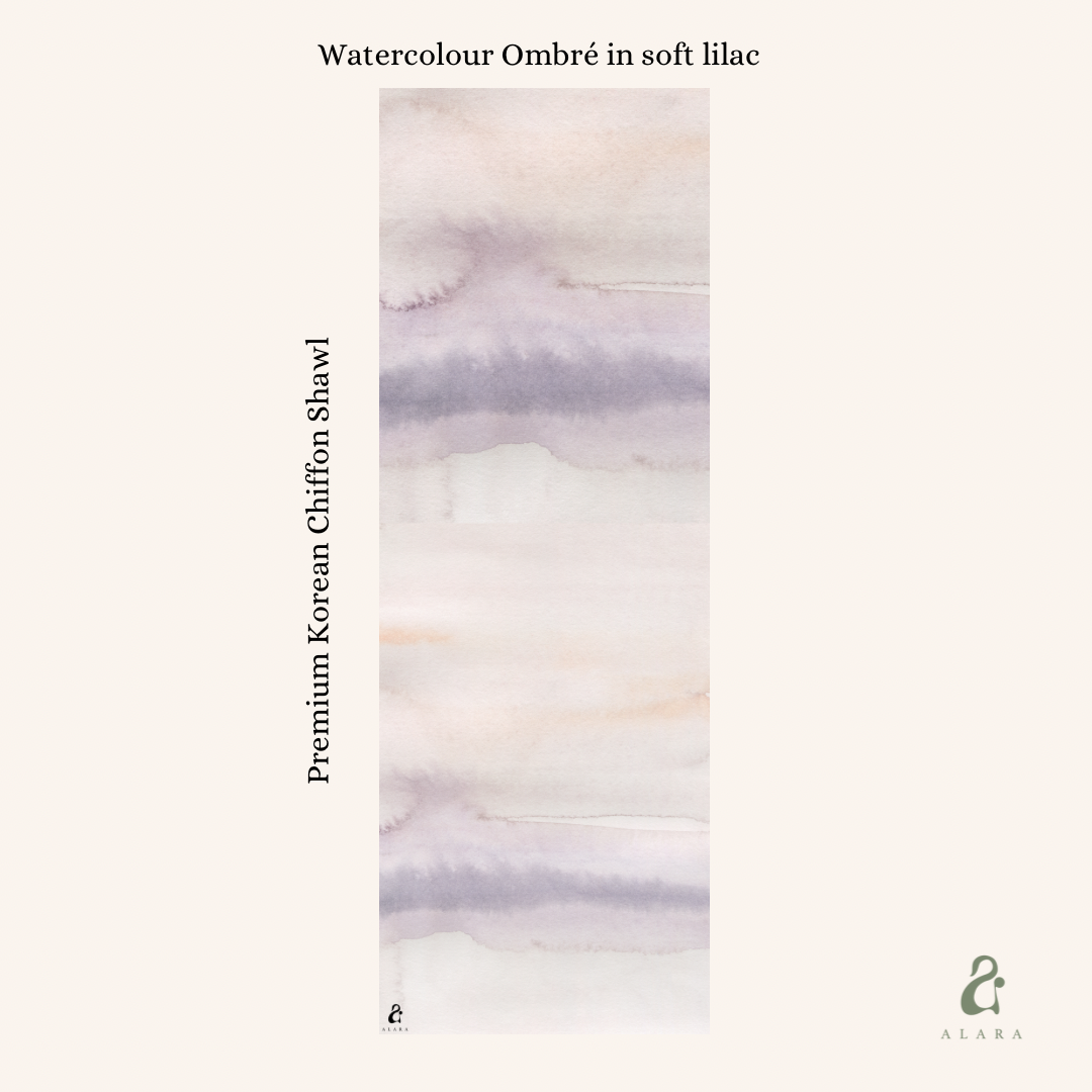 Watercolour Ombré Soft Lilac