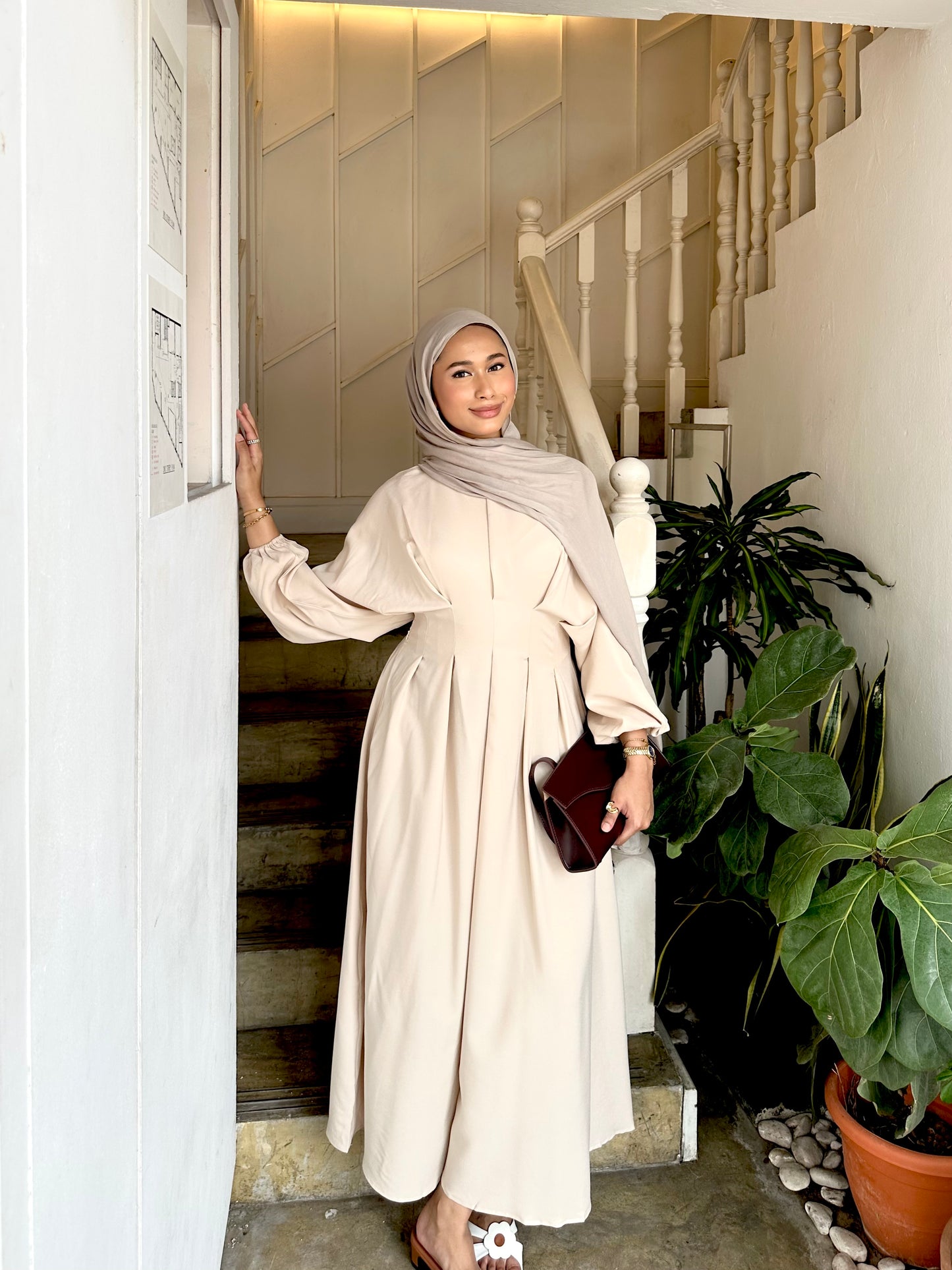 Creme Cloud Dress