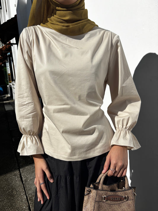 First Fold Blouse Creme Haze